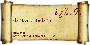 Ötves Iván névjegykártya